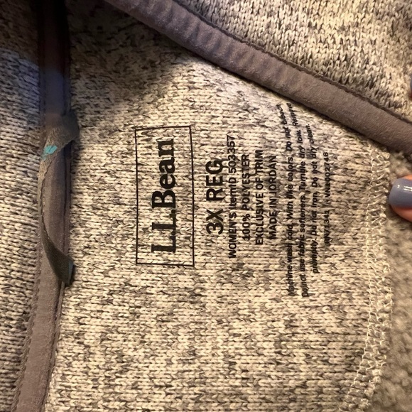 L.L Bean 3/4 button up fleece - Picture 4 of 4